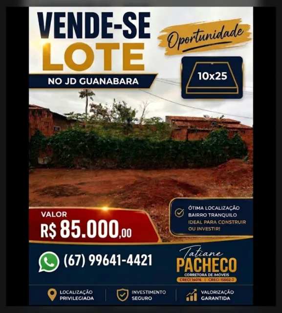 Terreno em JD.GUANABARA, Três Lagoas